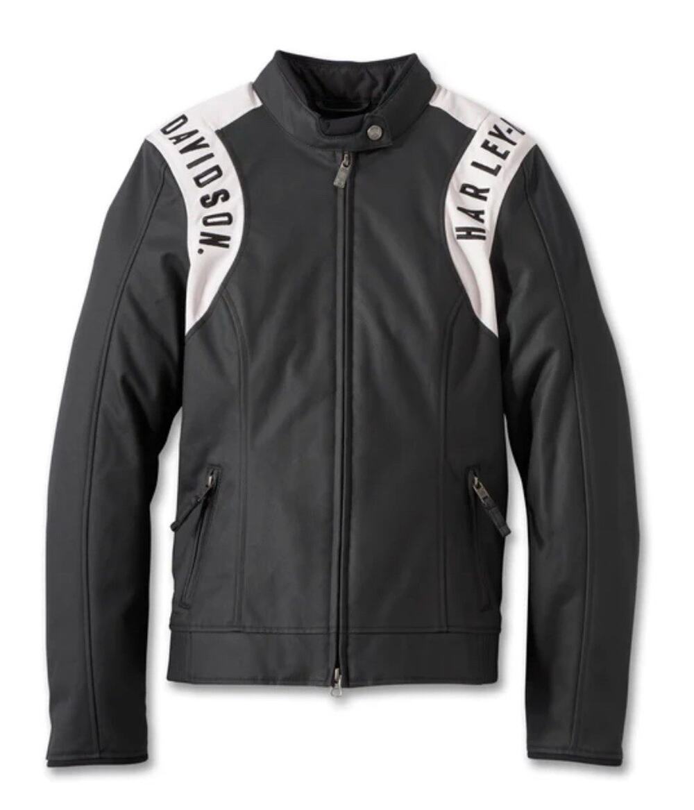Harley Davidson Women's 120th Anniversary Imprint Riding Jacket, Black, Size S